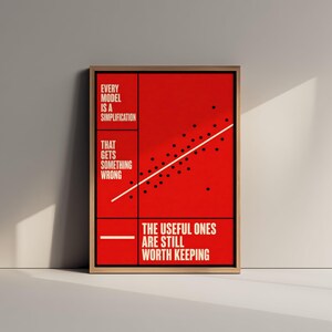 Machine Learning Quote Art Print - Every Model Is a Simplification - AI Poster Illustration V1 1/3