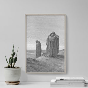 Gustave Dore - Naomi and her Daughters in Law (1866) - Drawing Photo Poster Print Art Gift Home Museum Gallery Giclee Bible