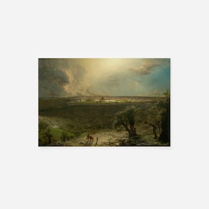 Frederic Edwin Church - Jerusalem From the Mount of Olives (1870) - Art Print Poster Painting - Museum Quality Giclee Home Wall Décor
