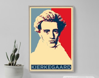 Søren Kierkegaard Original Art Print - Photo Poster Gift Home Wall Decor Hope Existential Philosophy Religious Philosophy Soren