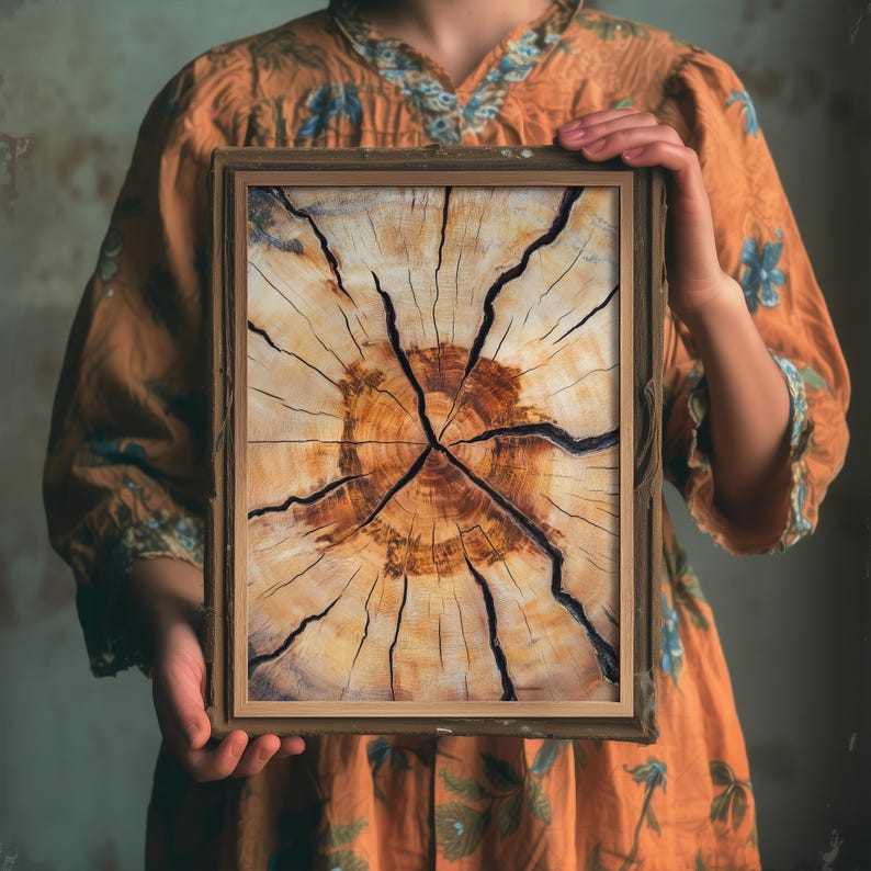 Tree Rings Stumps Painting V5 - Natural Pattern Art Print - Photo ...