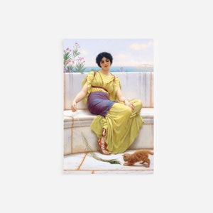 John William Godward - Idleness (1900) - Poster impression d&#39;art - Décoration murale giclée de qualité musée