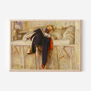 John Everett Millais - The Regiments Child (1855) - Classic Painting Photo Poster Print Art Gift Wall Home Decor Giclée - Kid Asleep
