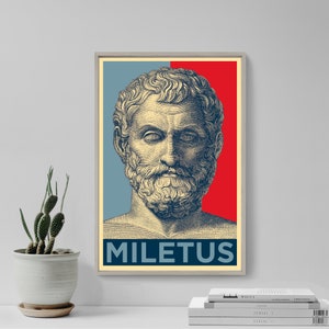 Thales of Miletus Original Art Print - Photo Poster Gift Hope Greek Mathematician Astronomer Pre-Socratic Philosophy