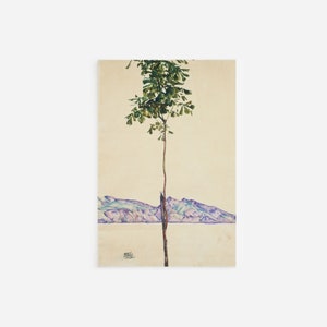 Egon Schiele - Little Tree (1912) - Art Print Poster Painting - Museum Quality Giclee Home Wall Décor
