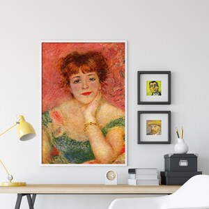 Pierre-Auguste Renoir - Portrait of Actress Jeanne Samary (1877) - Giclee Art Print Painting Photo Poster Museum Fine Gift Home Wall Décor image 2