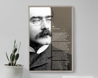 Rudyard Kipling Poem - If - Limited "Chrome Kipling" Edition - Poster Original Art Print Photo