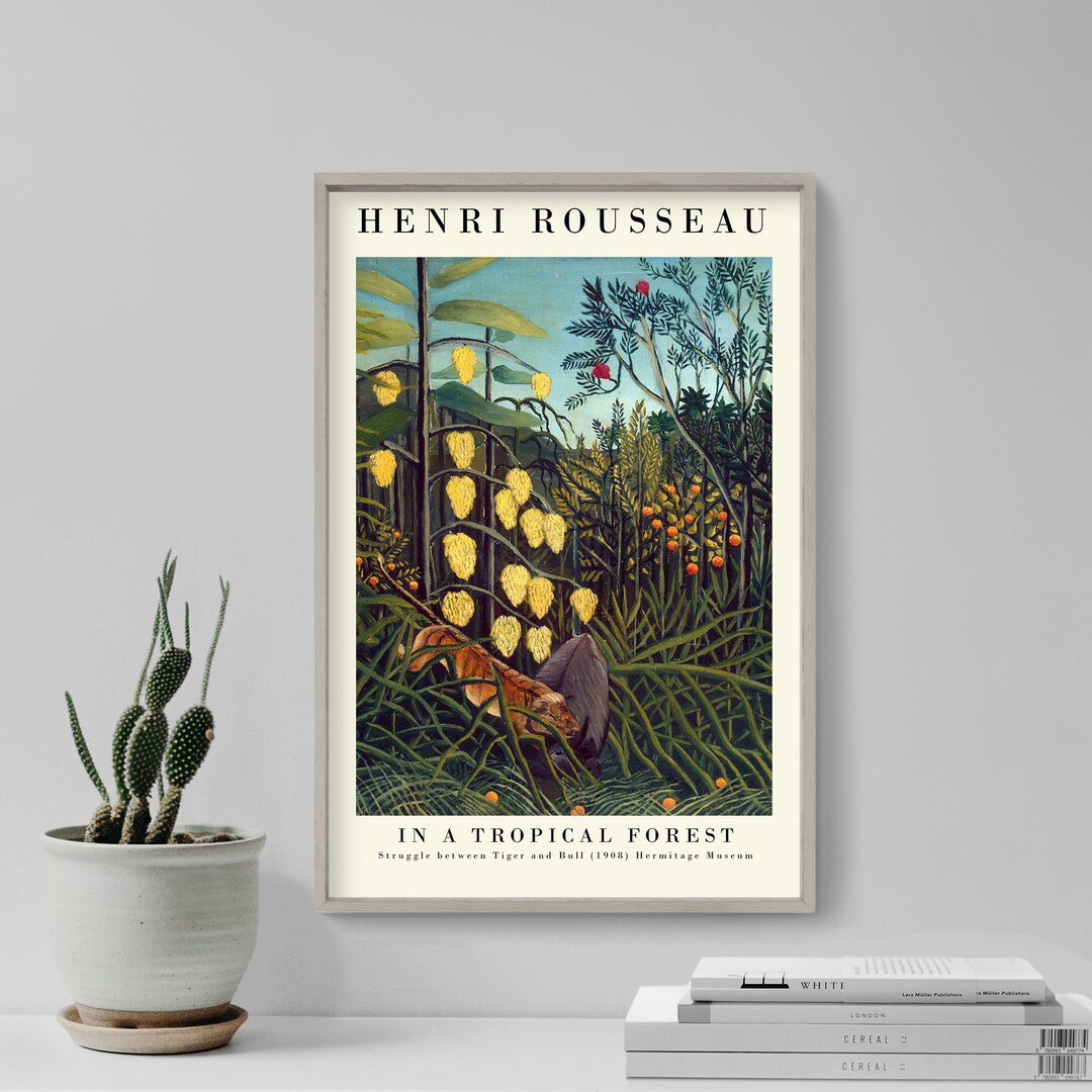 Henri Rousseau - in A Tropical Forest (1908) Gallery Edition - Painting ...