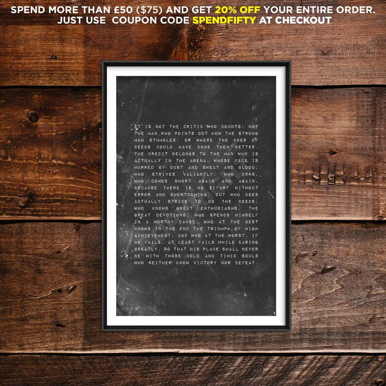 The Man in the Arena Poem