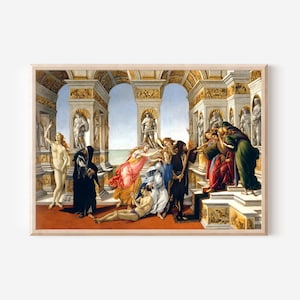 Sandro Botticelli - Calumny of Apelles (1495) - Reproduction of a Classic Painting - Photo Poster Print Art Gift