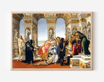 Sandro Botticelli - Calumny of Apelles (1495) - Reproduction of a Classic Painting - Photo Poster Print Art Gift