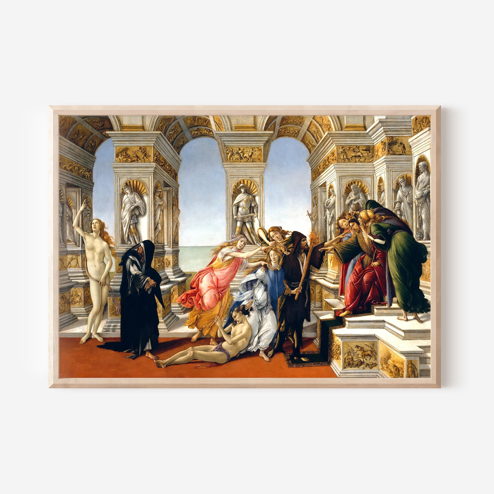 Minachting klep Masaccio Sandro Botticelli Laster van Apelles 1495 Reproductie - Etsy België