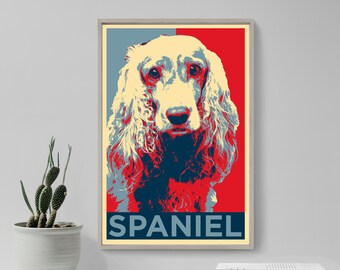 Cocker Spaniel Original Art Print - Photo Poster Gift Wall Home Decor - Hope Parody Animal Lover