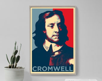 Impression d'art originale d'Oliver Cromwell - Poster photo, cadeau pour la maison, décoration murale, espoir, roi Charles Ier