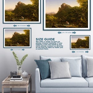 Thomas Cole - The Mountain Ford (1846) - Classic Painting Photo Poster Print Art Gift Wall Art Home Decor - Horse in River image 5