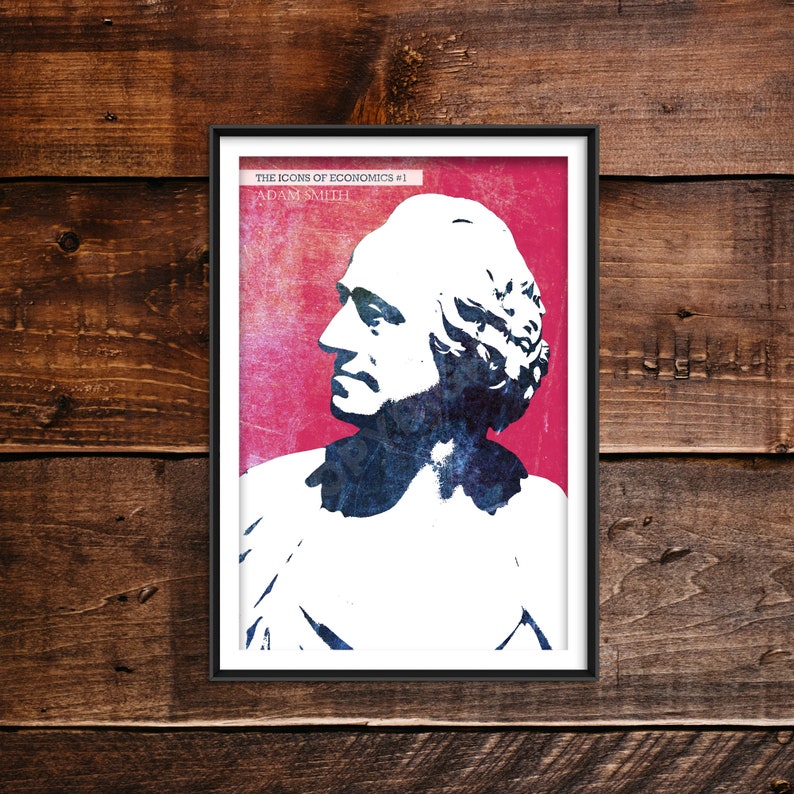 Adam Smith - Ekonomins ikoner #1 - Konsttryck Poster Vägg Heminredning Ekonomi Gåva Ekonom - Nationernas rikedom Poster bild 5