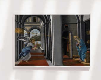 Sandro Botticelli - The Annunciation (1495) - Reproduction of a Classic Painting - Photo Poster Print Art Gift