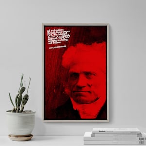 Arthur Schopenhauer Original Art Print - Photo Poster Gift Wall Decor - Philosophy Student, College Philosophy