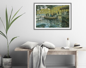 クロード・モネ - グルヌイエール湖（1869年） - クラシック絵画写真