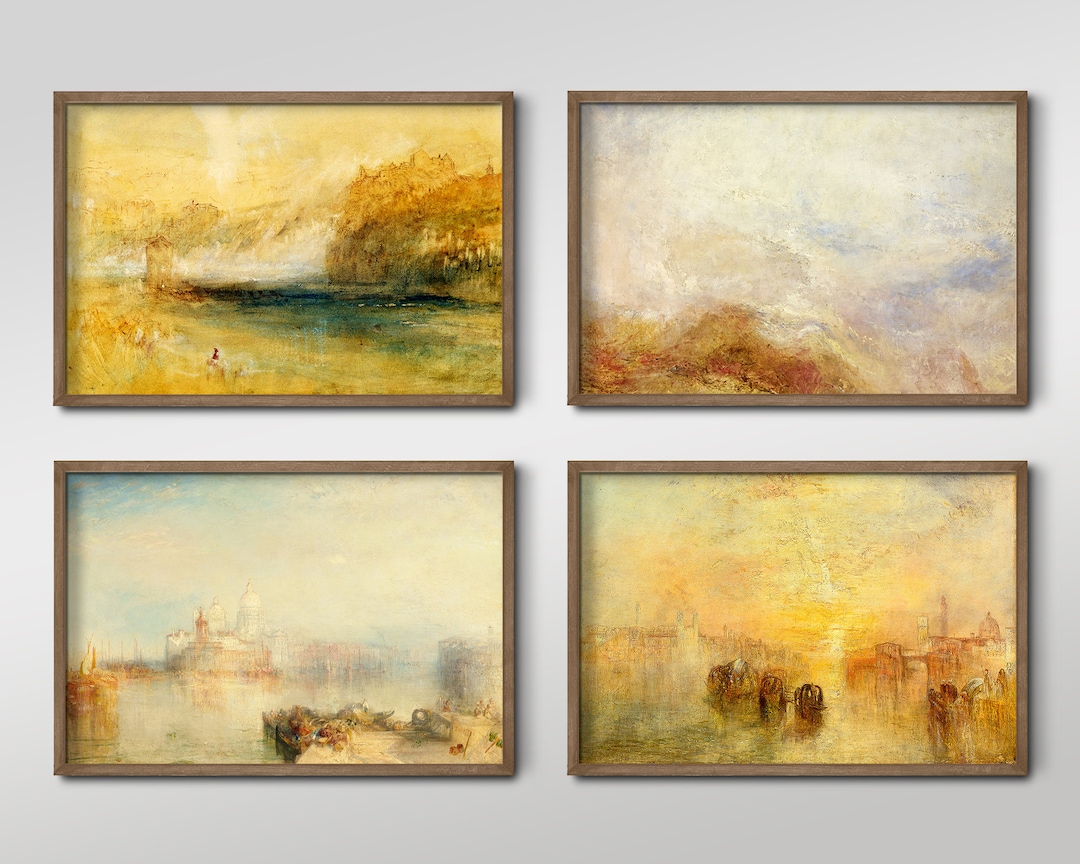 Set of Four William Turner Prints 4 Classic Paintings Photo Poster Wall