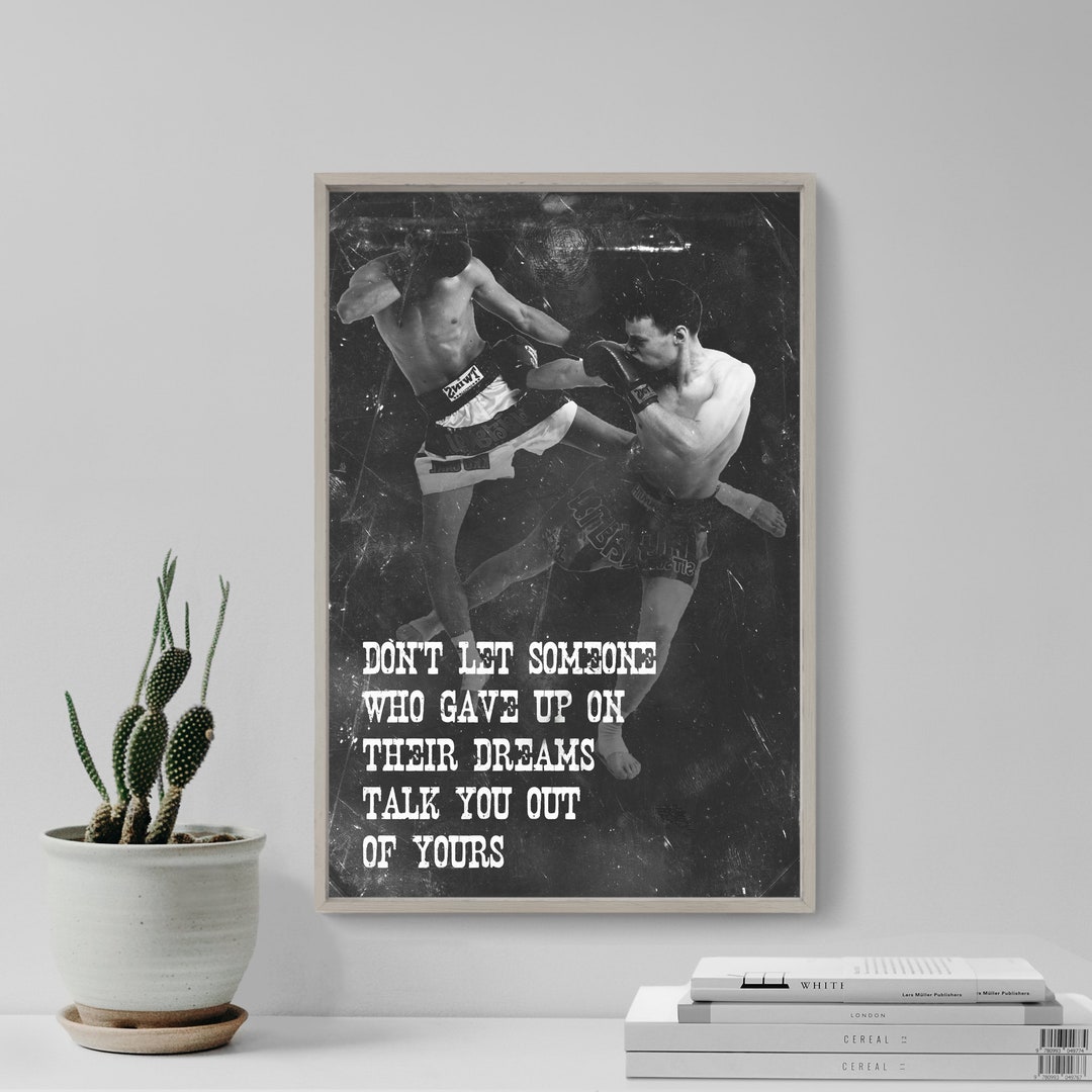 Muay Thai Motivational Poster 05 follow Your Dreams... Original Art Print Photo Gift Motivation