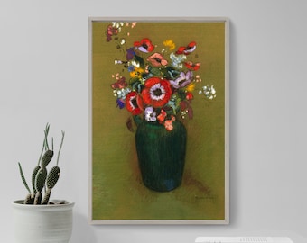 オディロン・ルドン、緑の花瓶、Le vase vert、アートプリント