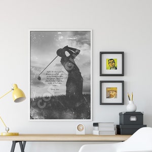 Motivational Golf Quote ...Play the ball where it lies. Original Art Print Photo Poster Gift Motivation Golfing image 2