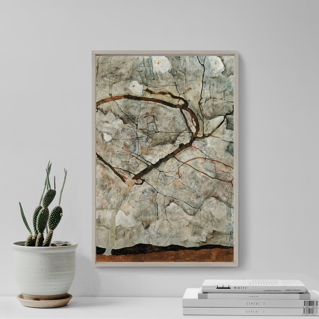 エゴン・シーレ - 秋の木、空気を揺らす / 冬の木（1912年