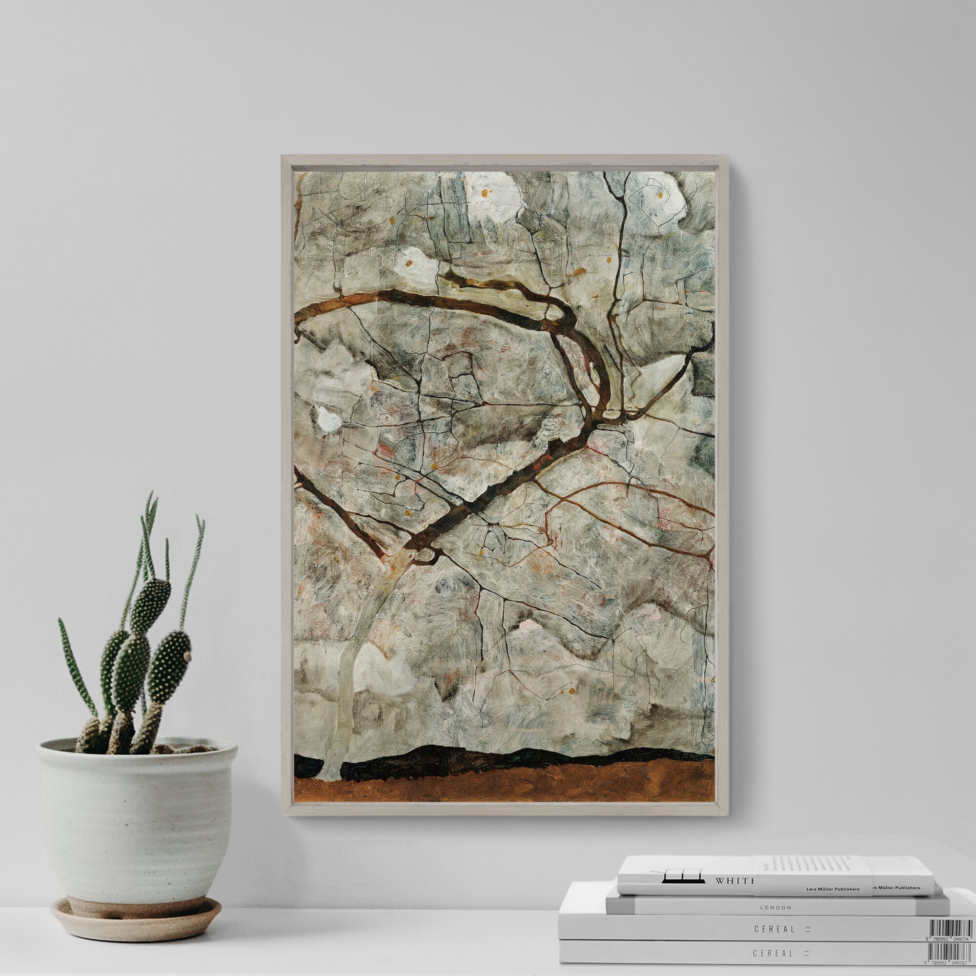 エゴン・シーレ - 秋の木、空気を揺らす / 冬の木（1912年