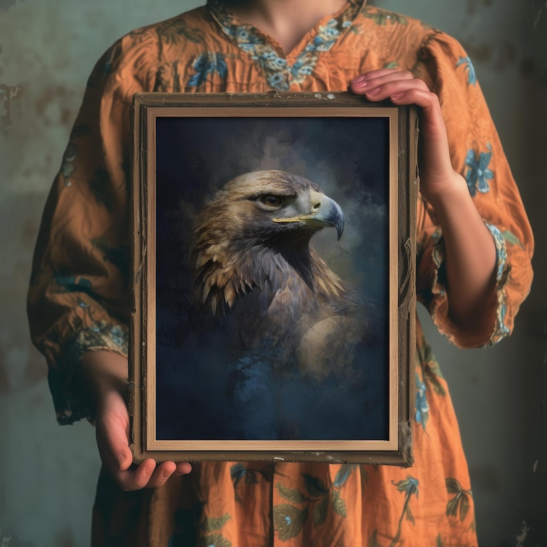 Golden Eagle Animal Oil Painting - Scotland Art Print - Photo Poster ...