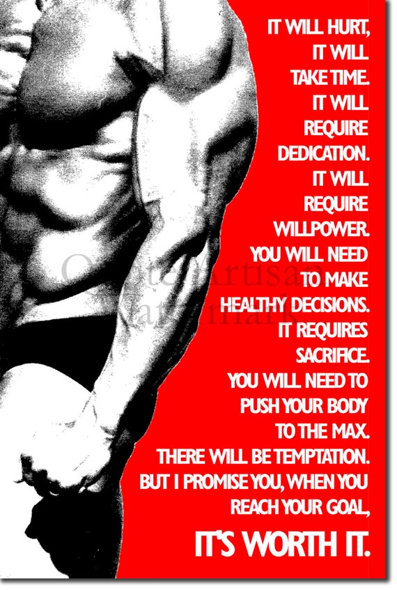 Original Motivational Bodybuilding Print 13 It Will Etsy Images, Photos, Reviews