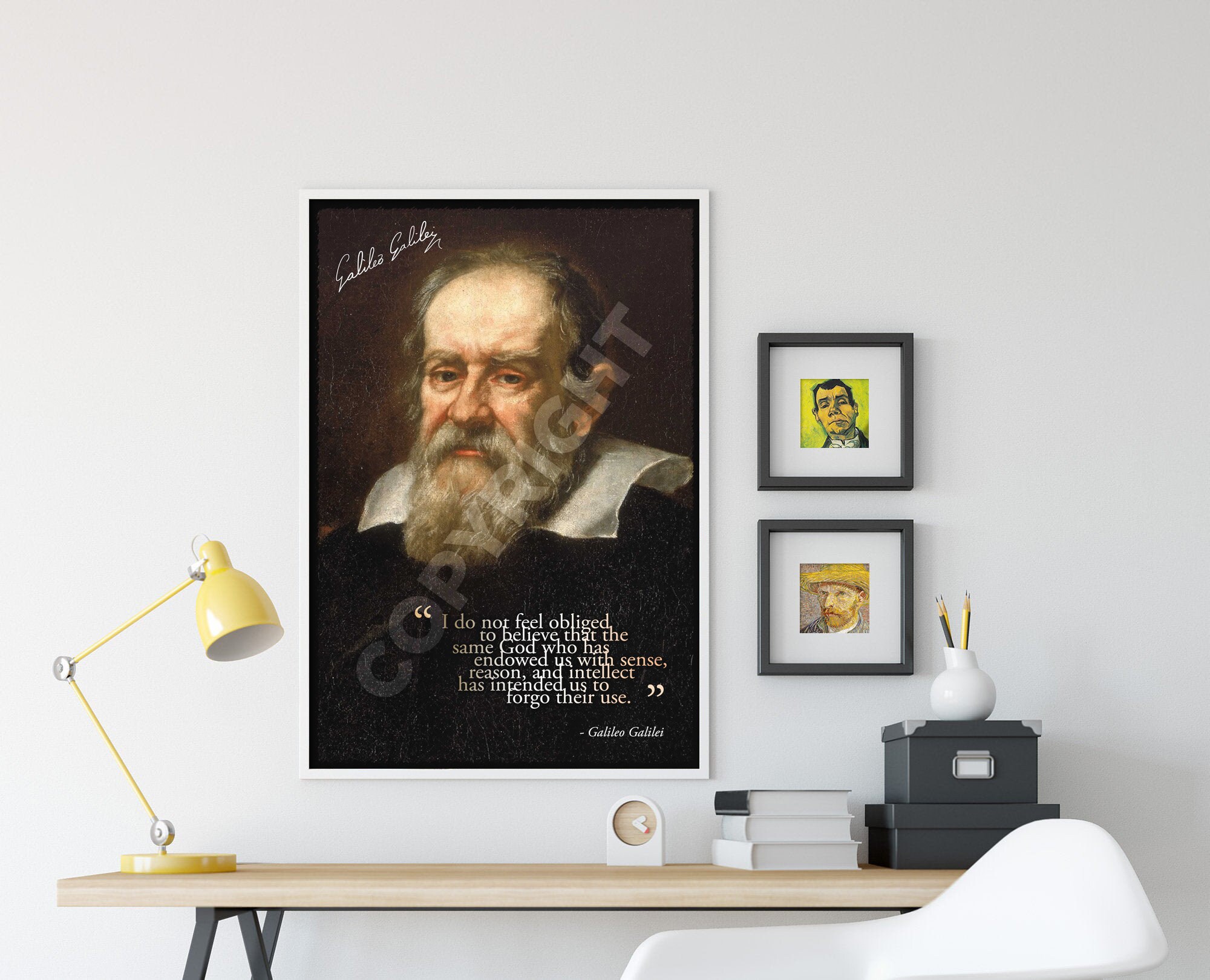 Galileo Galilei Original Art Print - Photo Poster Gift Wall Decor