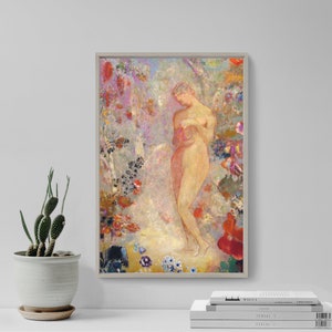 Odilon Redon - Pandora (1914) - Reproduction of a Classic Painting - Photo Poster Print Art Gift - First Woman Greek Mythology