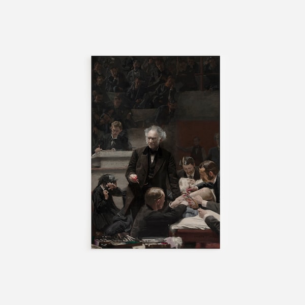 Thomas Eakins - The Gross Clinic Or Portrait of Dr. Samuel D. (1875) - Art Print Poster Painting - Museum Quality Giclee Home Wall Décor