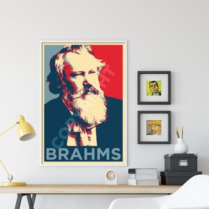 Johannes Brahms Original Art Print - Photo Poster Gift - Composer Musician Classical Music image 3