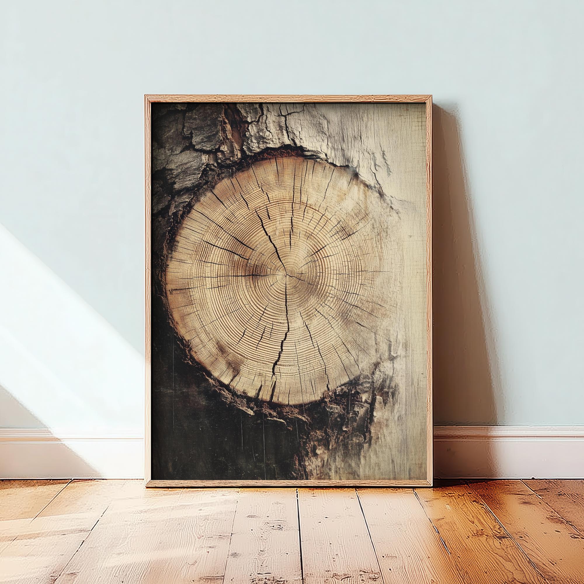Tree Rings Stumps Painting V2 - Natural Pattern Art Print - Photo ...