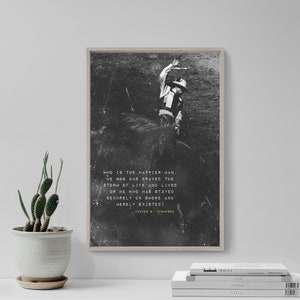 Rodeo Motivational Print 02  "Who is the happier man?" Art Photo Poster Gift - Motivation Inspiration Bull Riding