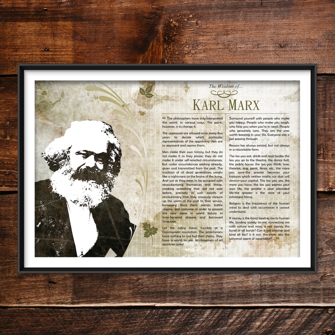 Karl Marx Kunstdruck Seiner Das Foto Größte Geschenk - Poster Original Zitate Weisheit Marxismus Sozialismus mit Österreich Kapital Etsy Kommunismus tiefsten