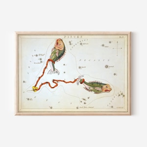 シドニー ホール - ウラニアの鏡 - 魚座 (1825) 絵画 写真 ポスター アートプリント ジクレー ギフト 星座 水のサイン #ATTEMPT2