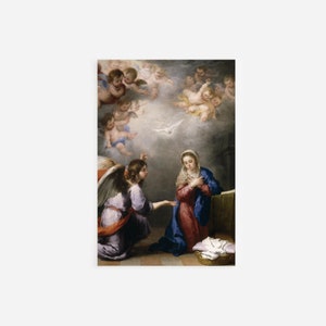 Bartolome Esteban Murillo - The Annunciation (1660) - Art Print Poster Painting - Museum Quality Giclee Home Wall Décor