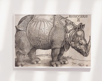 デューラーの犀 1515年 ~ アルブレヒト・デューラー ~ 複製版画 - Etsy