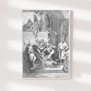 Gustave Dore - The Martyrdom of Eleazar the Scribe (1866) - Drawing Photo Poster Print Art Gift Museum Gallery Giclee Bible
