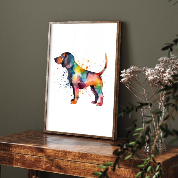 Watercolour Animal Bassetoodle - Art Print Poster Painting - Museum Quality Giclee Home Wall Décor
