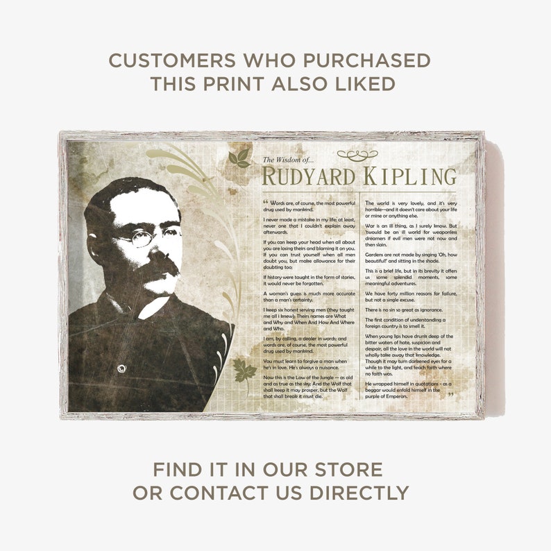 Rudyard Kipling Poem Tommy Poster Original Art Print Photo Etsy UK