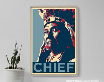 INDIAN CHIEF JOSEPH quote photo poster LET ME BE A FREE MAN western 24X36 