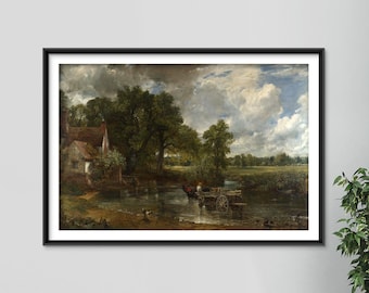 干し草車 ジョン・コンスタブル美術館級手描き油絵複製画 コンスタブル