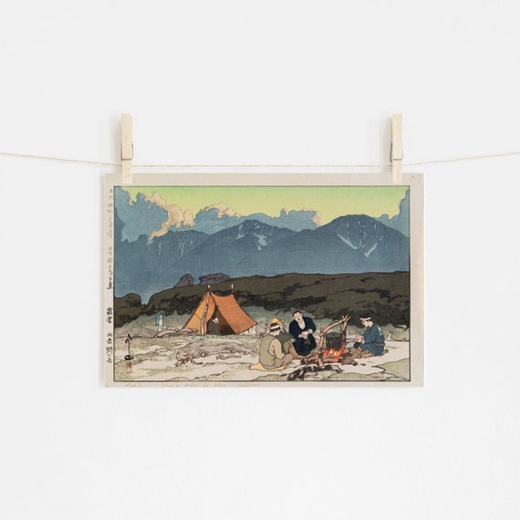 Hiroshi Yoshida - Camping (1928) From the Series Southern