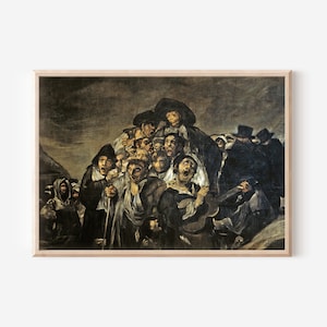Francisco Goya - A Pilgrimage to San Isidro (1823) Extract - Classic Painting Photo Poster Print Art Gift