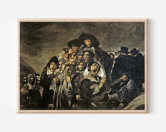 フランシスコ・ゴヤ - 魔女の集会（1823）抜粋 - クラシック絵画写真