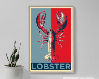 Lobster Art Print | Etsy